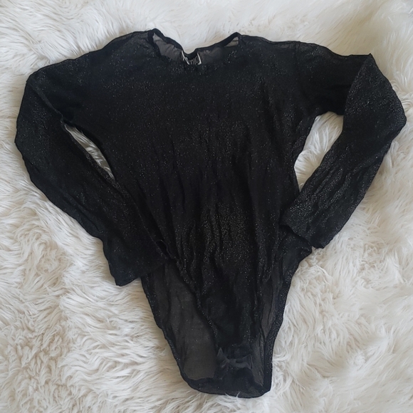 Vintage Sheer black bodysuit - Picture 1 of 8